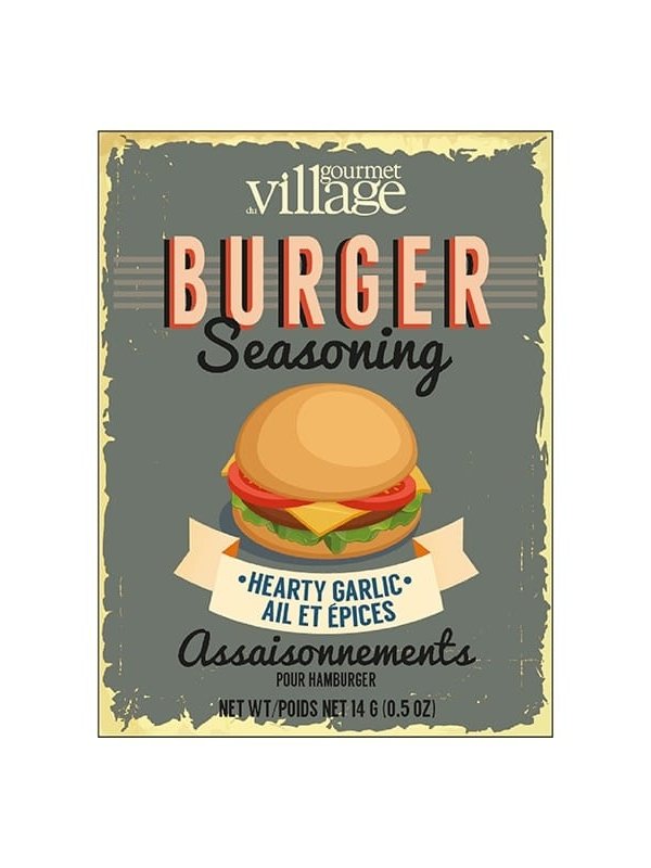 GOURMET VILLAGE Burger Seasoning Recipe Box