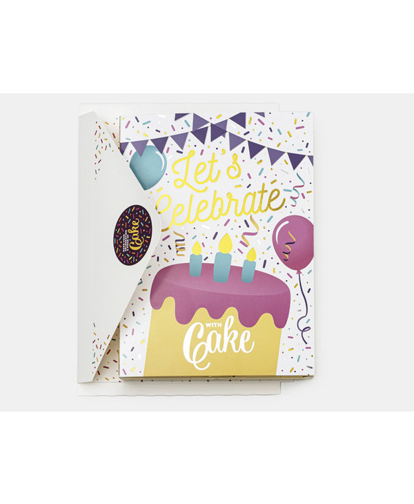 InstaCake Cards Let's Celebrate Cake Card