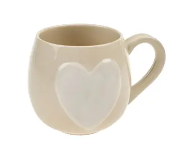 Big Heart Mug, Cream/White