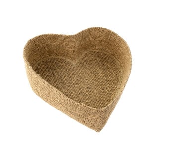 Heart Seagrass Basket, Natural