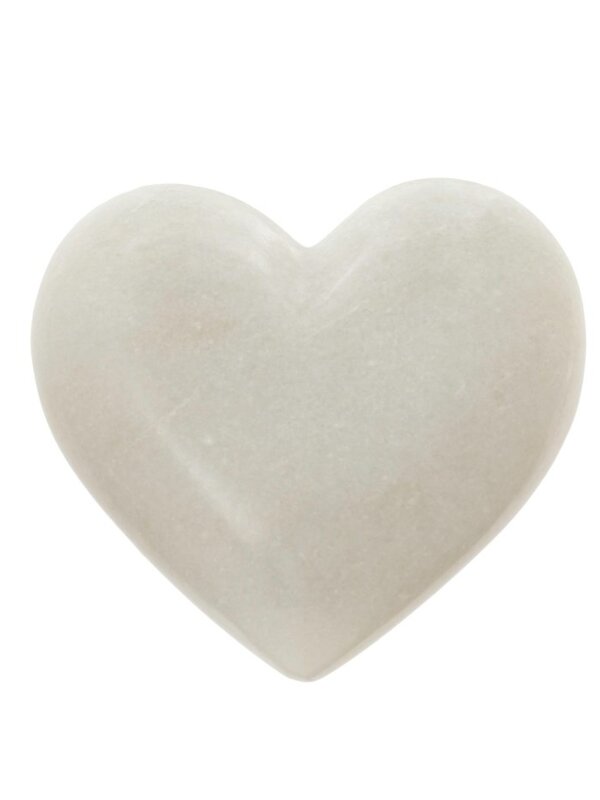 Indaba Trading Co. White Marble Heart, L