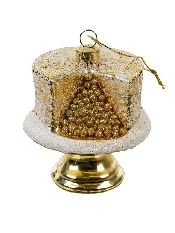 Indaba Trading Co. Glitter Cake Ornament