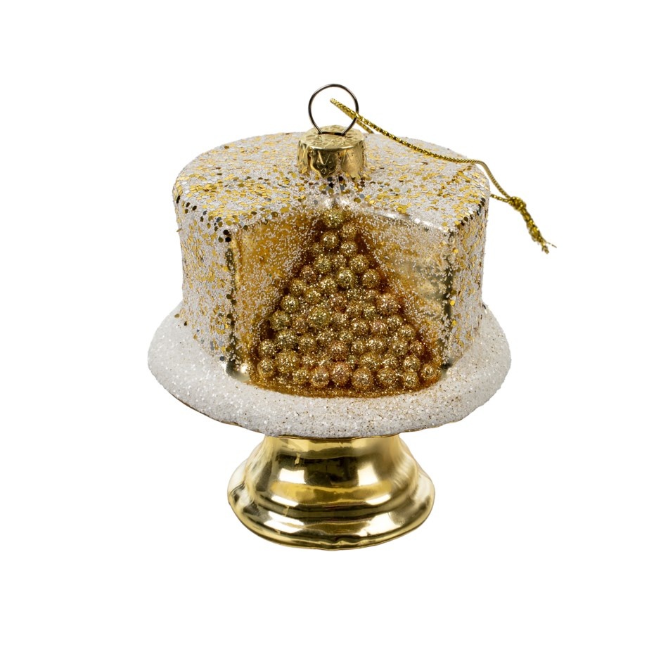 Indaba Trading Co. Glitter Cake Ornament