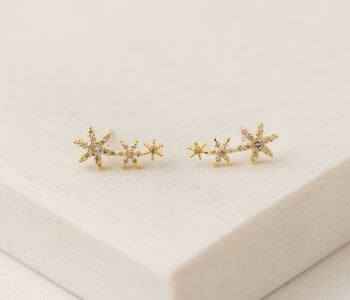 Etoile Star Climber Earrings, Gold