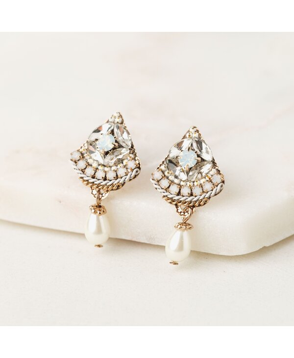 Lovers Tempo Garland Drop Earrings, White