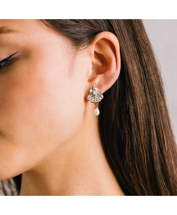 Lovers Tempo Garland Drop Earrings, White