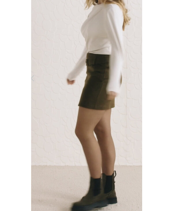 YAYA Soft Mini Skirt With Belt