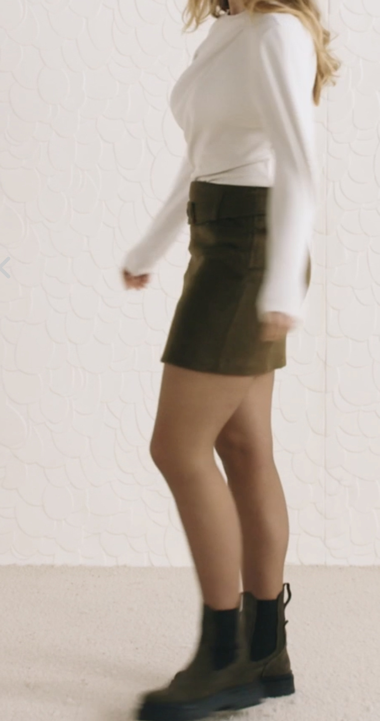 YAYA Soft Mini Skirt With Belt