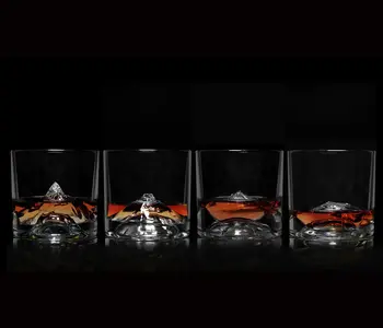 The Peaks Crystal Whiskey Glasses Set of 4