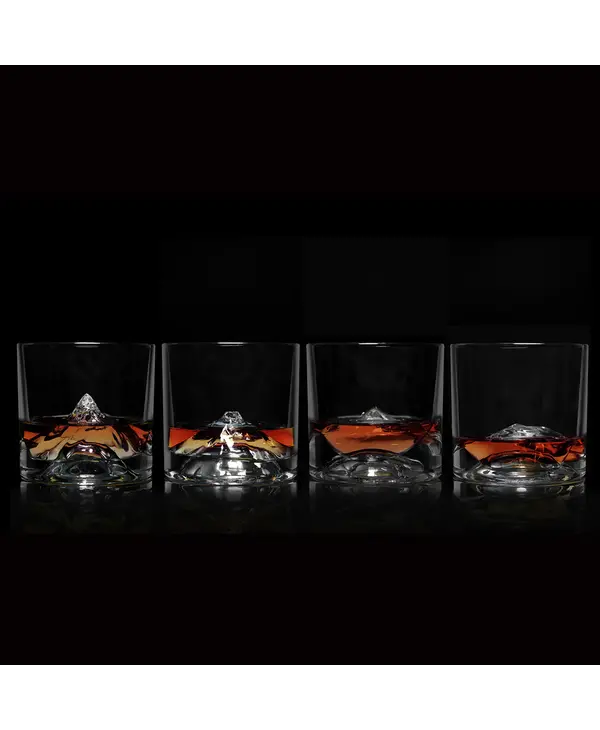 LITTON The Peaks Crystal Whiskey Glasses Set of 4