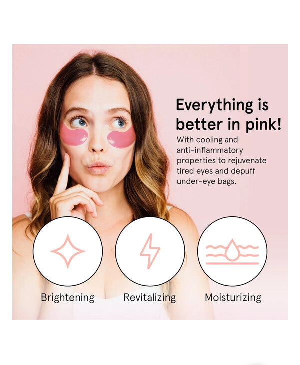 Grace & Stella Co. Pink Moisturizing Under Eye Masks