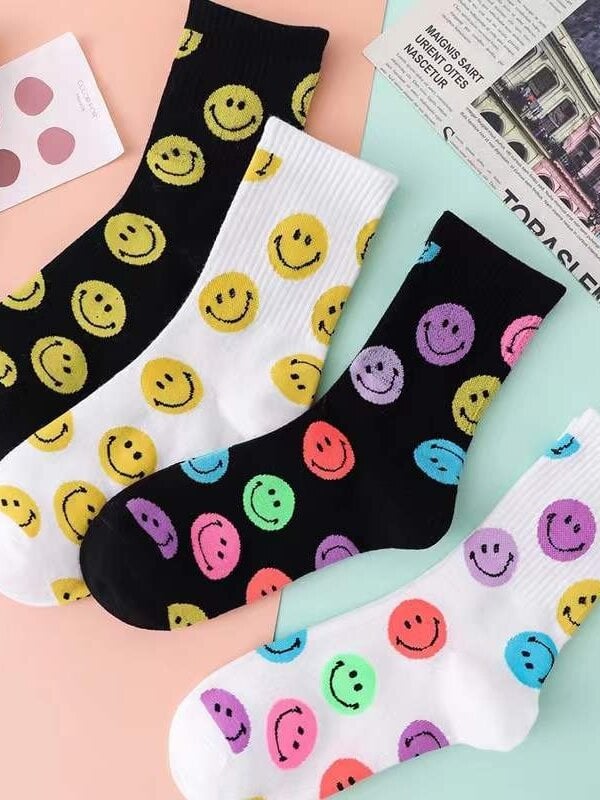 Melody Smile Crew Socks