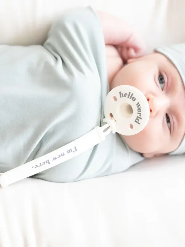 Bella Tunno Slogan Pacifier Clip