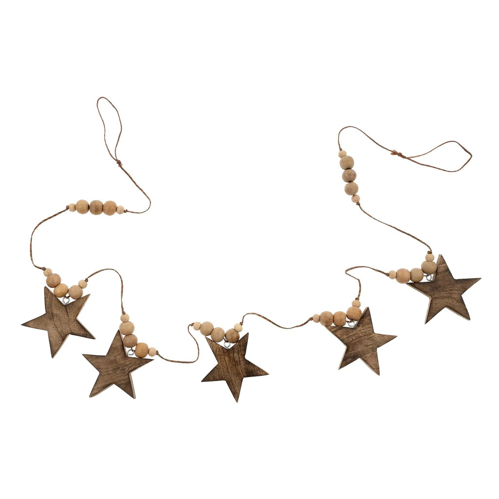 Indaba Trading Co. Wooden Star Garland