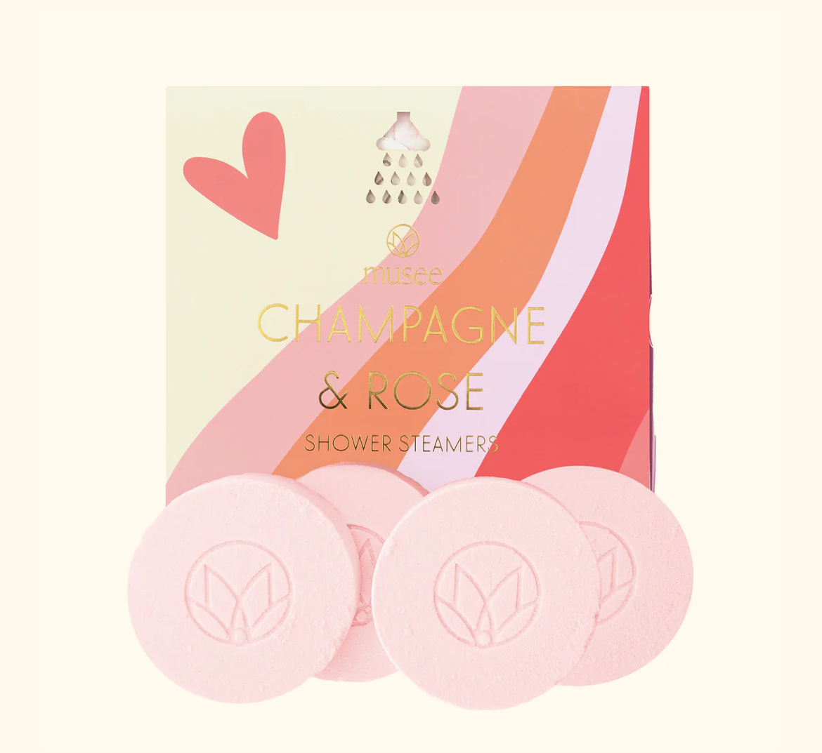 Musee Bath Champagne & Rose Shower Steamers