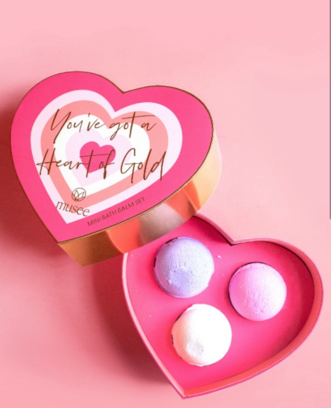 Musee Bath Heart of Gold Bath Bomb Set