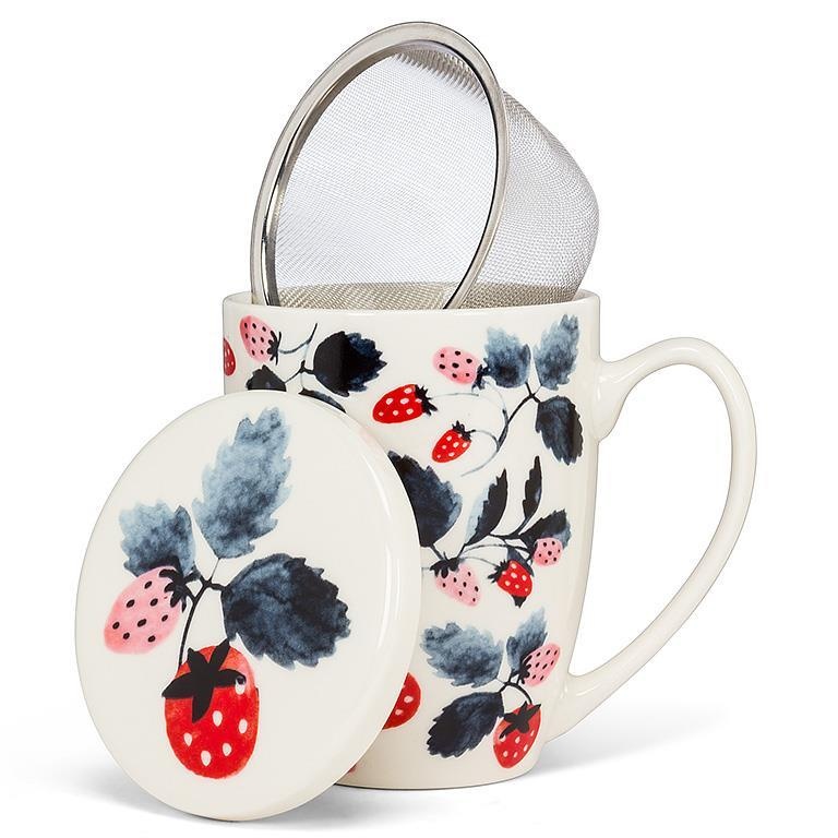 Abbott Strawberries Covered Mug & Strainer