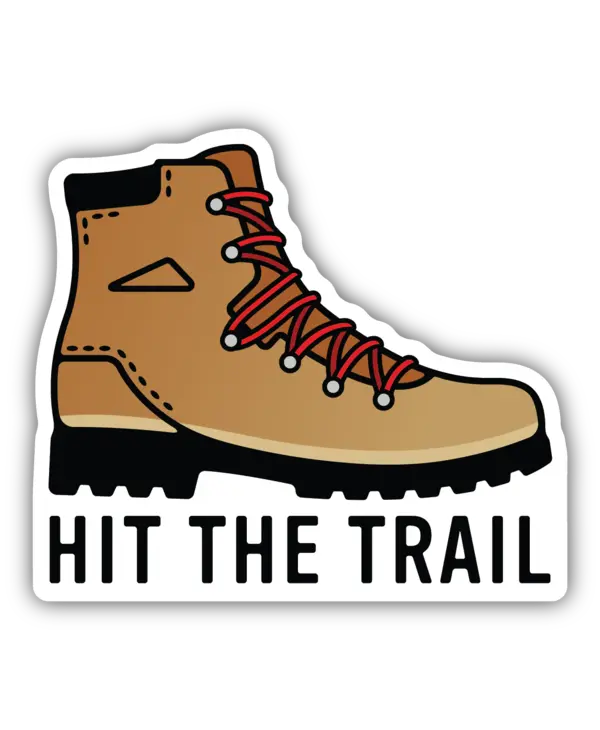 Northwest Stickers Hit The Trail Hiking Boot Vinyl