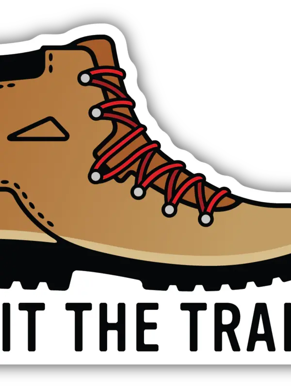 Northwest Stickers Hit The Trail Hiking Boot Vinyl