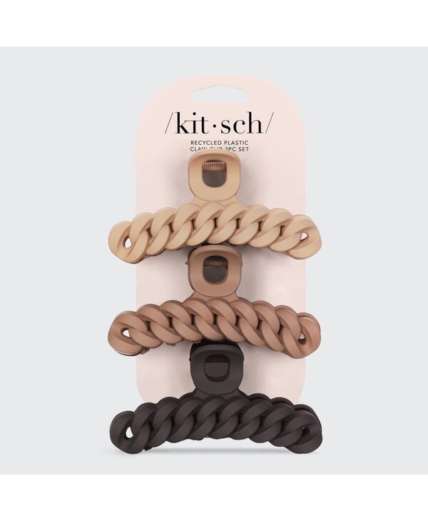 KITSCH Eco-Friendly Chain Claw Clip 3pc Set