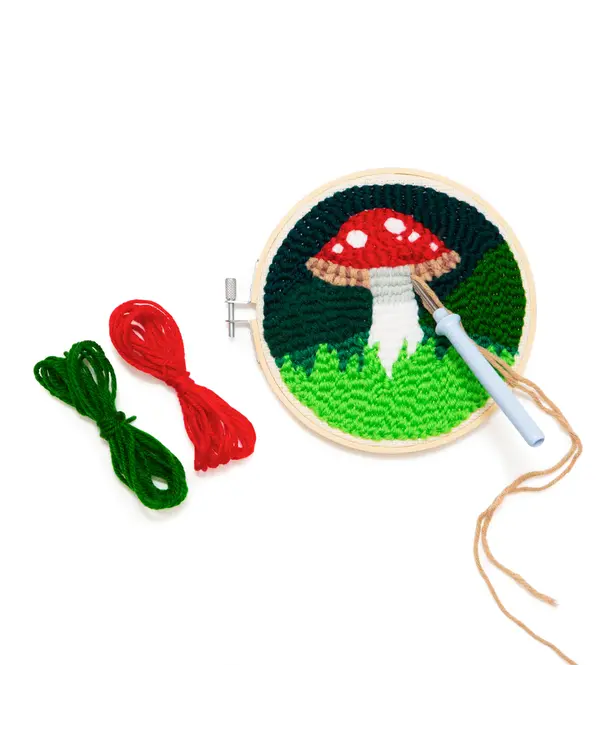 KIKKERLAND Mushroom Punch Needle Kit