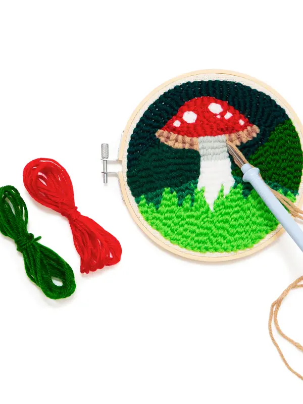 KIKKERLAND Mushroom Punch Needle Kit