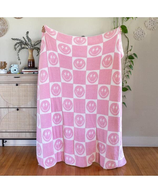 Jellycat Inc. Pink Bolt Smile Blanket
