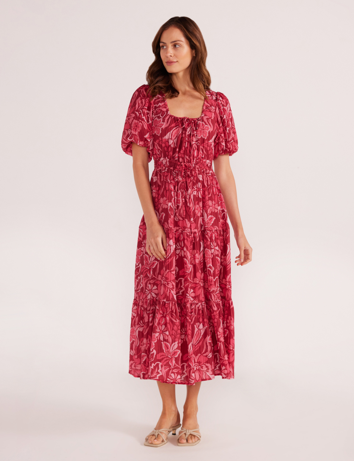 Mink Pink Mae Tiered Midi Dress