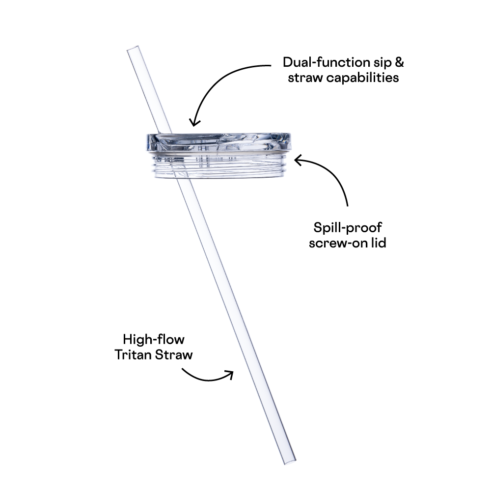 Corkcicle Cruiser Cup Lid and Straws