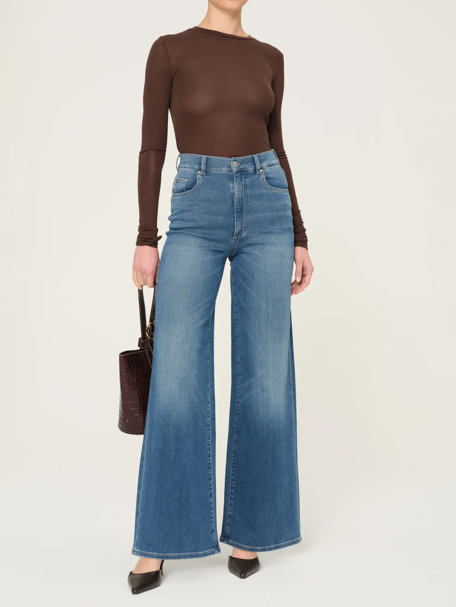 DL1961 Hepburn Wide Leg: Mohonk