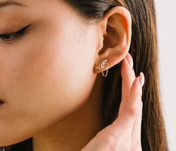 Aspen Climber Earrings, Gold