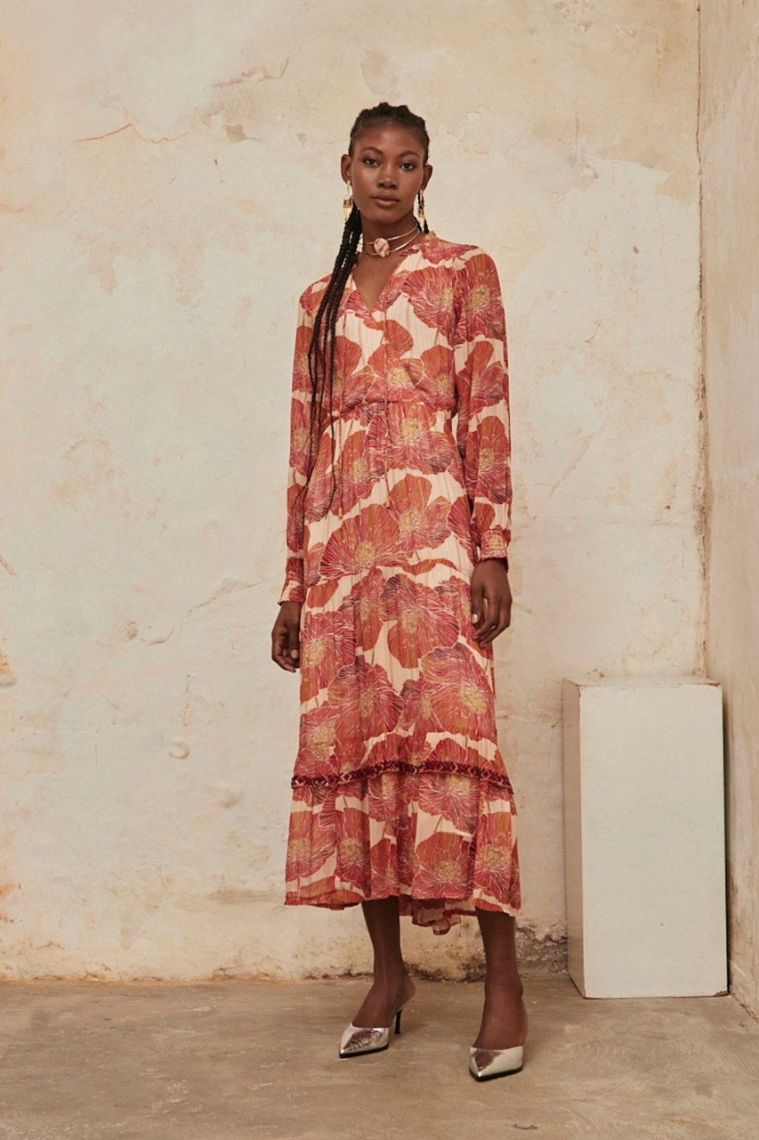 NKN Long Floral Print Dress