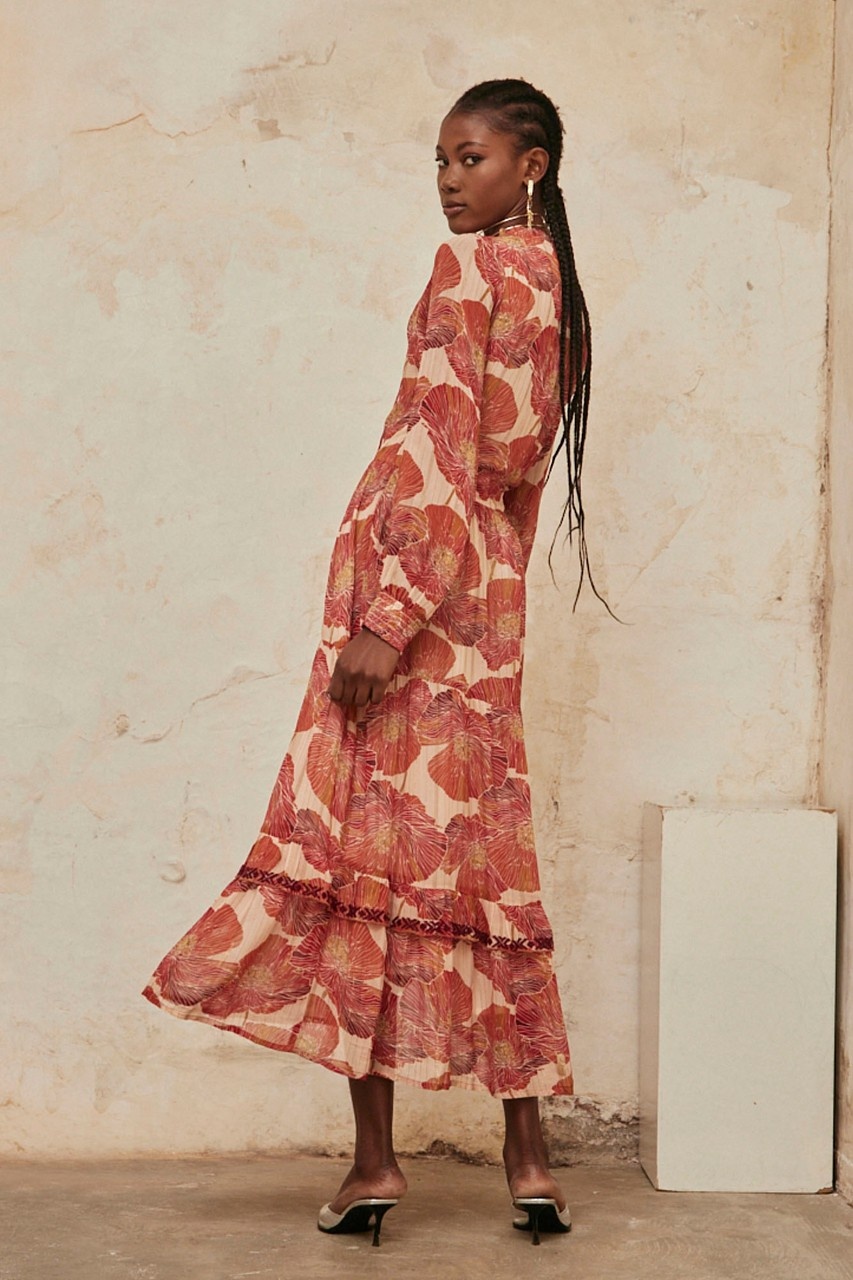 NKN Long Floral Print Dress