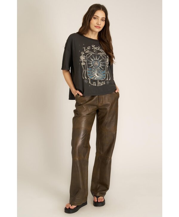 Project Social Skeleton Mystical BF Tee, Vintage Blk