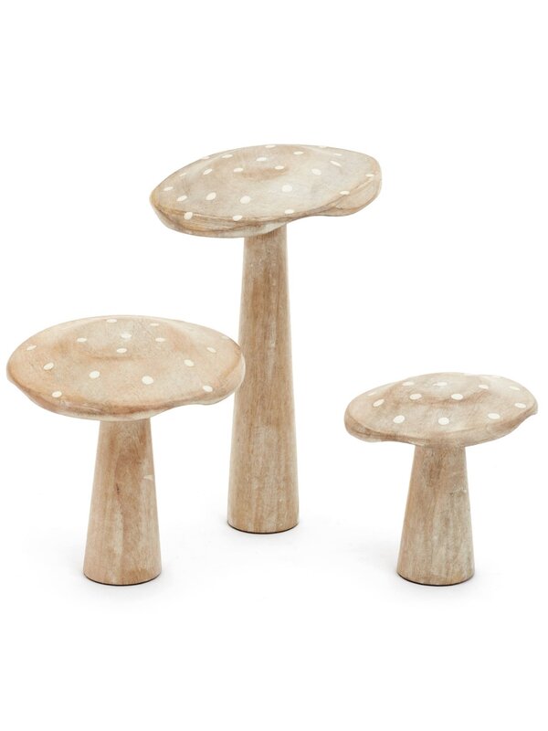 ADV Pine Centre Whitewash Mushrooms