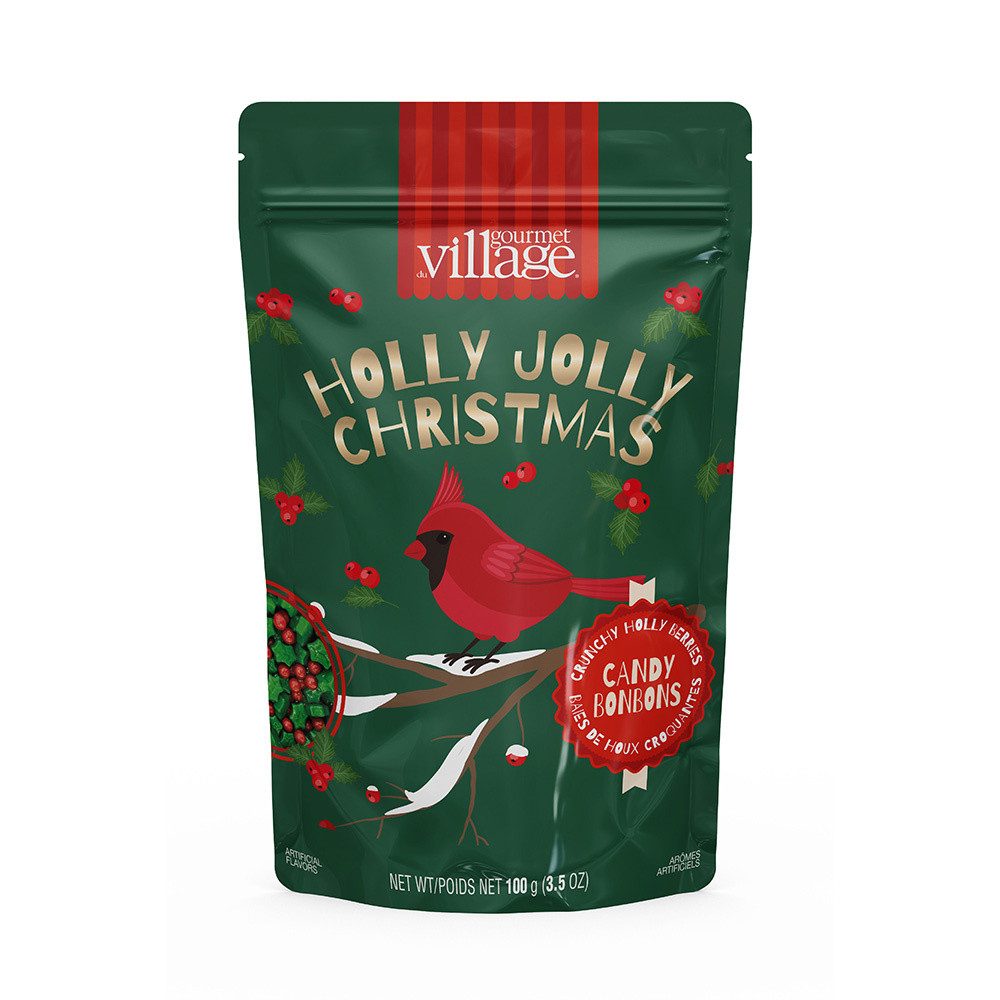 GOURMET VILLAGE Holly Berry Cardinal Candy