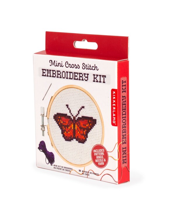 KIKKERLAND Butterfly Mini Cross Stitch Kit