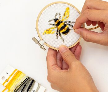 Bee Mini Cross Stitch Kit