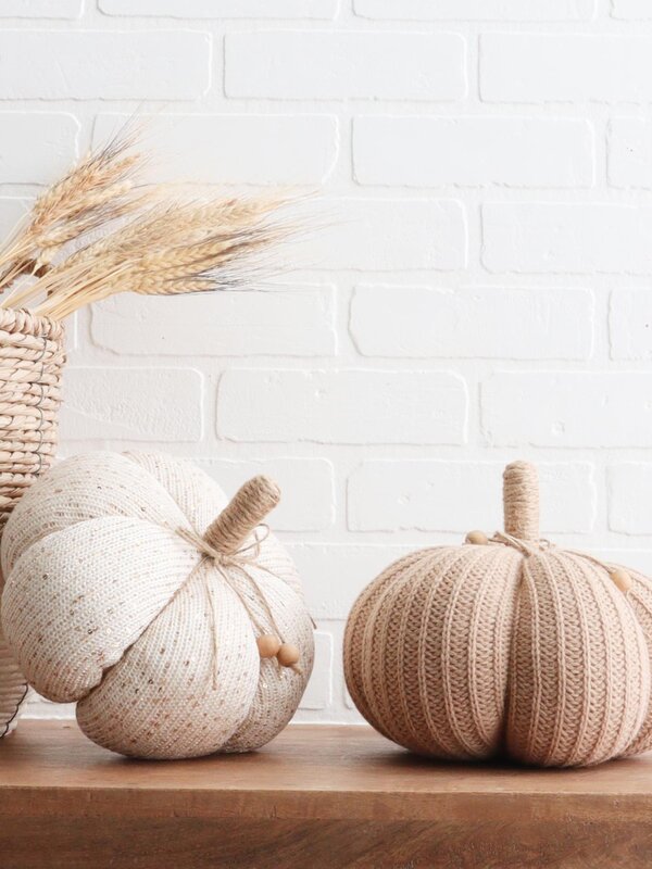 Harman Knitted Pumpkin Cushion