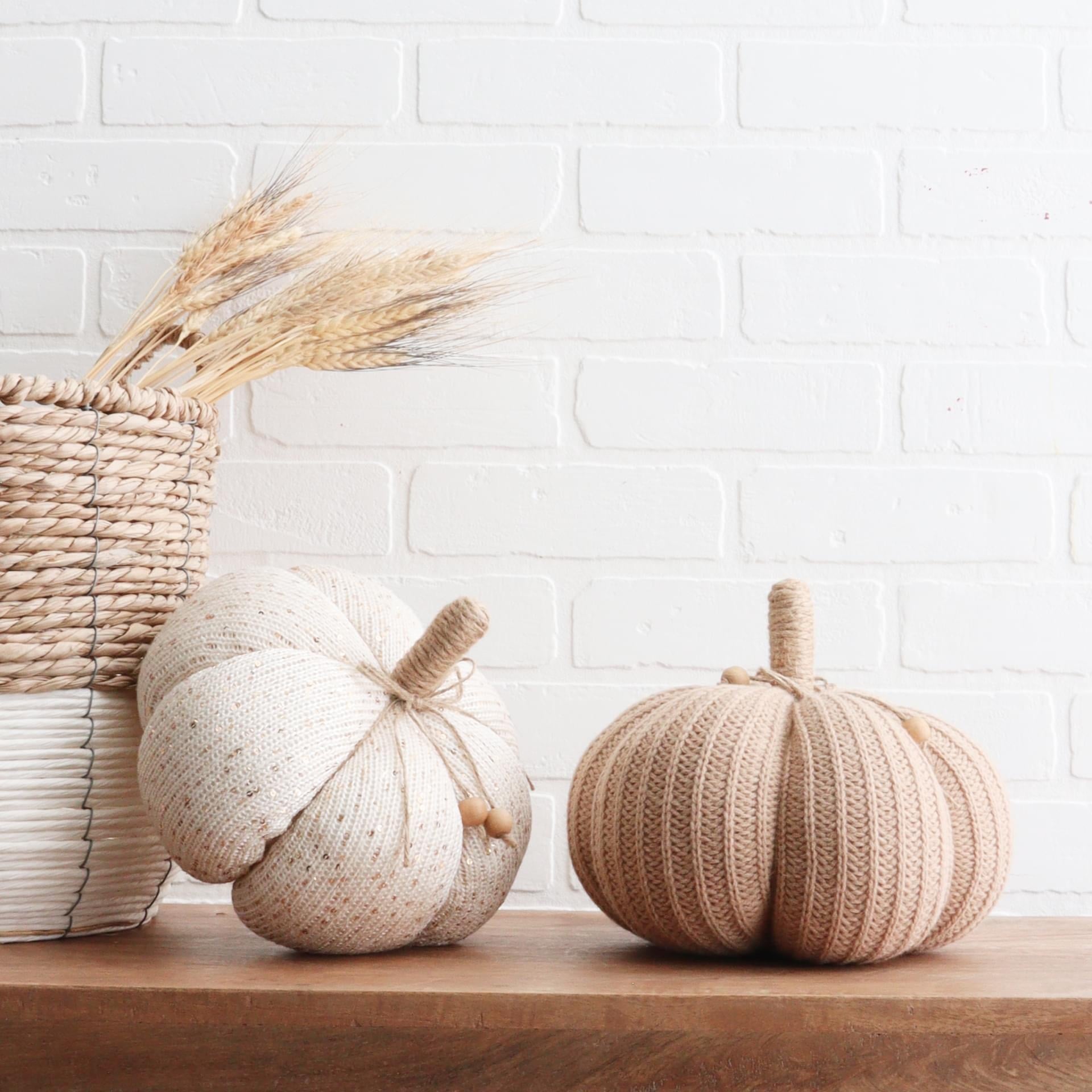 Harman Knitted Pumpkin Cushion