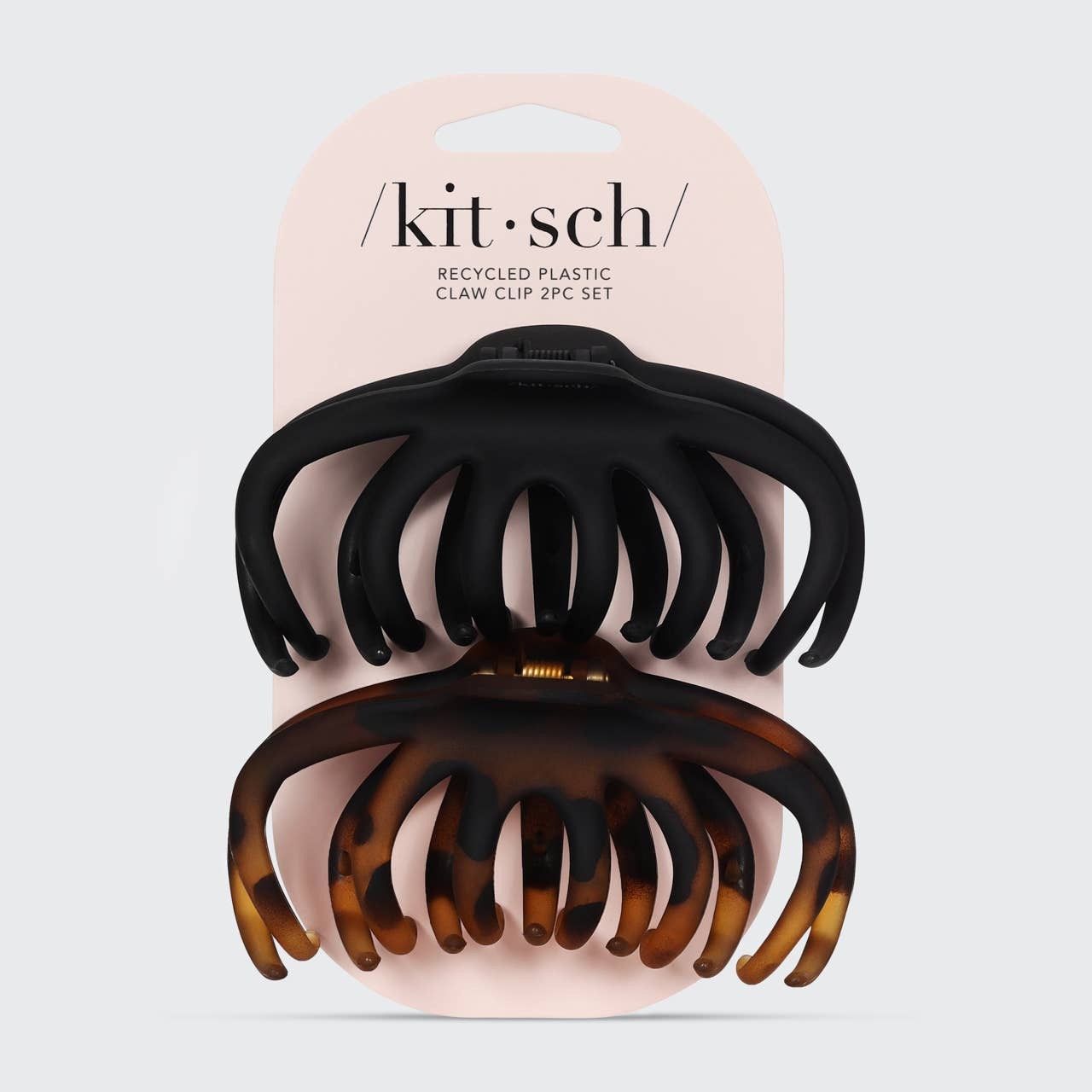 KITSCH Octopus Claw Clips 2pc - Blk & Tort