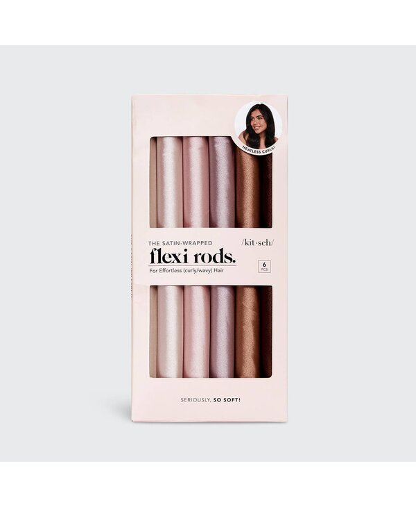 KITSCH Satin Wrapped Flexi Rods - 6pc Set