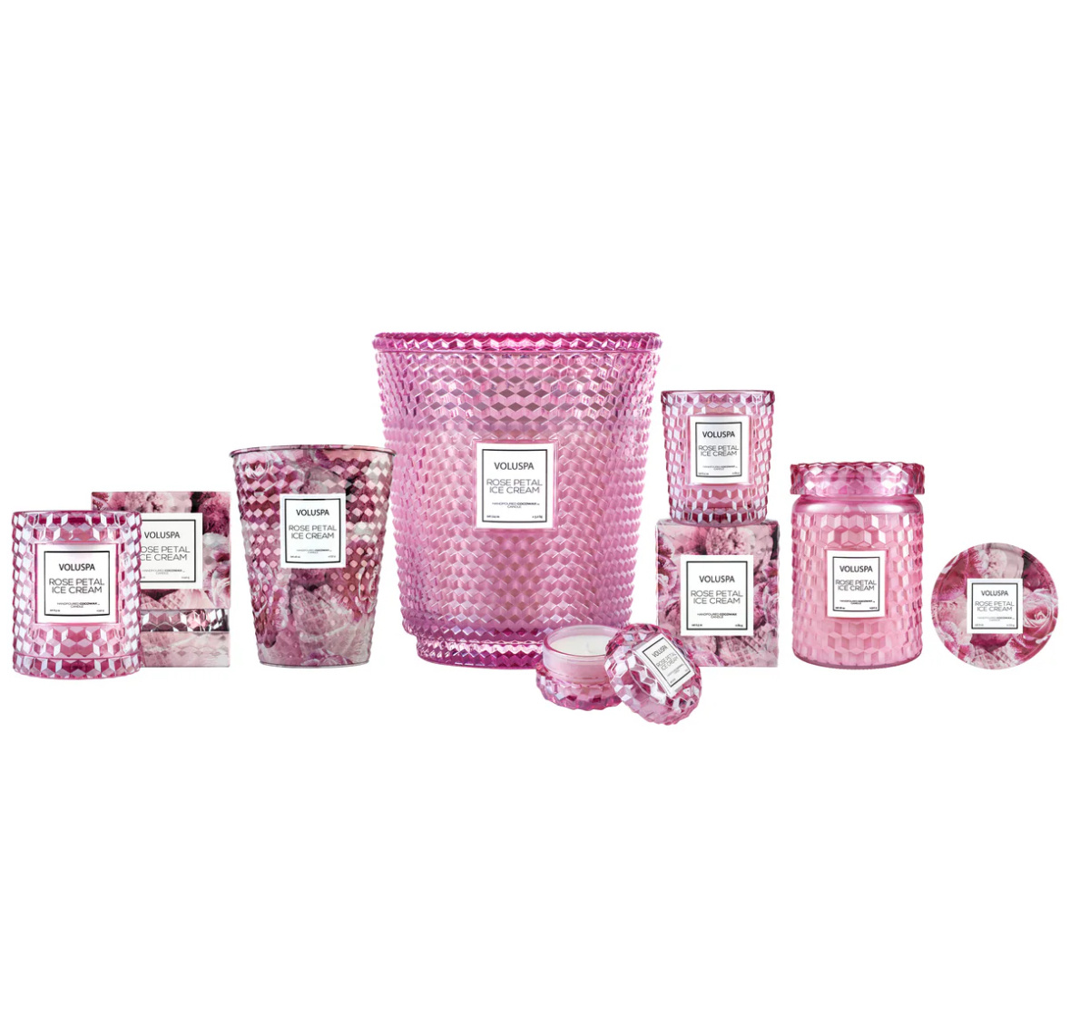 Voluspa Voluspa Rose Petal Ice Cream Candle Collection