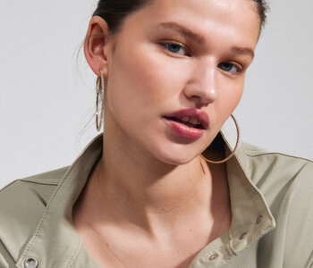 SIDNEY Crystal Hoop Earrings