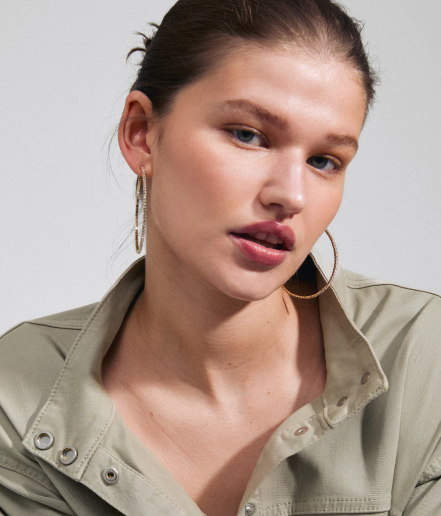 Pilgrim SIDNEY Crystal Hoop Earrings