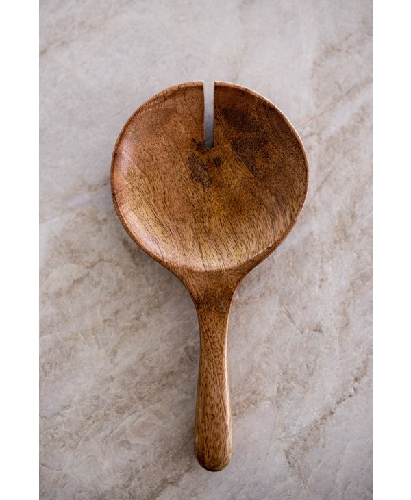 Luxe B Pampas Grass Hand Carved Mango Wood Spoons Set