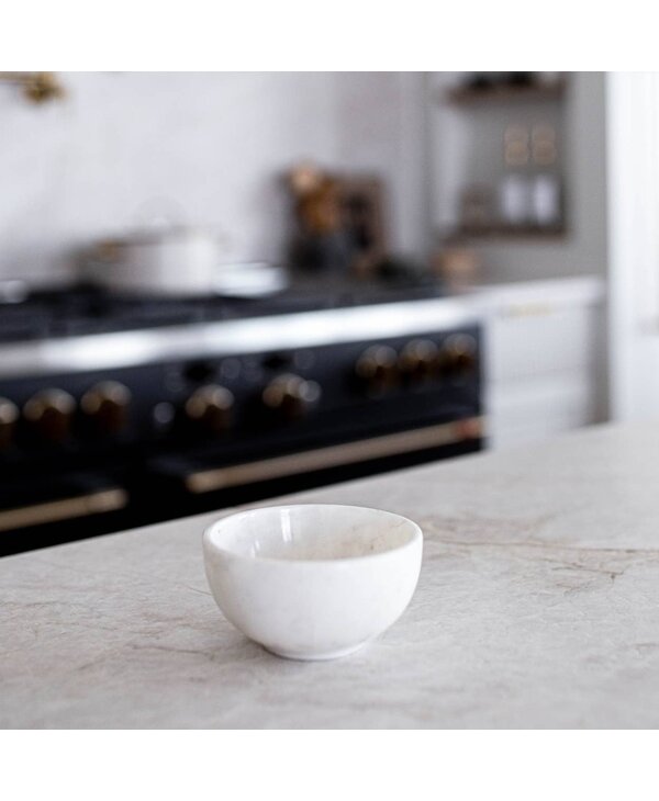 Luxe B Pampas Grass White Marble Bowl