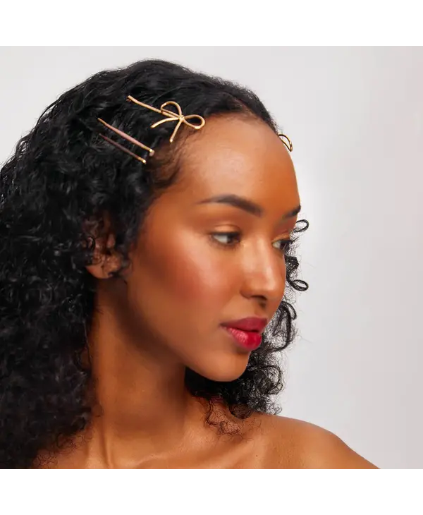 KITSCH Enamel Cloud & Bow Bobby Pins