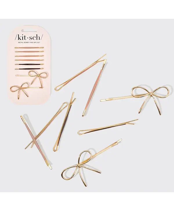 KITSCH Enamel Cloud & Bow Bobby Pins