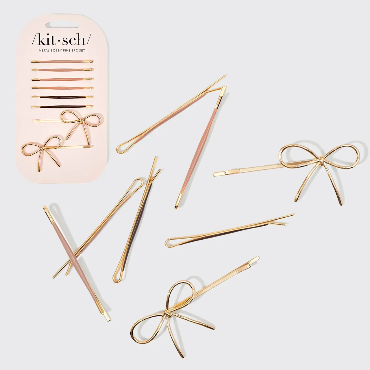 KITSCH Enamel Cloud & Bow Bobby Pins